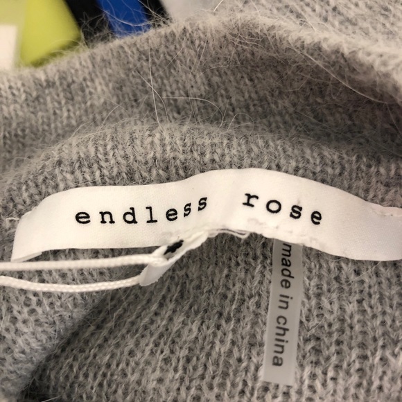 Endless Rose Gray Mohair Sweater Sz XS - Picture 6 of 7